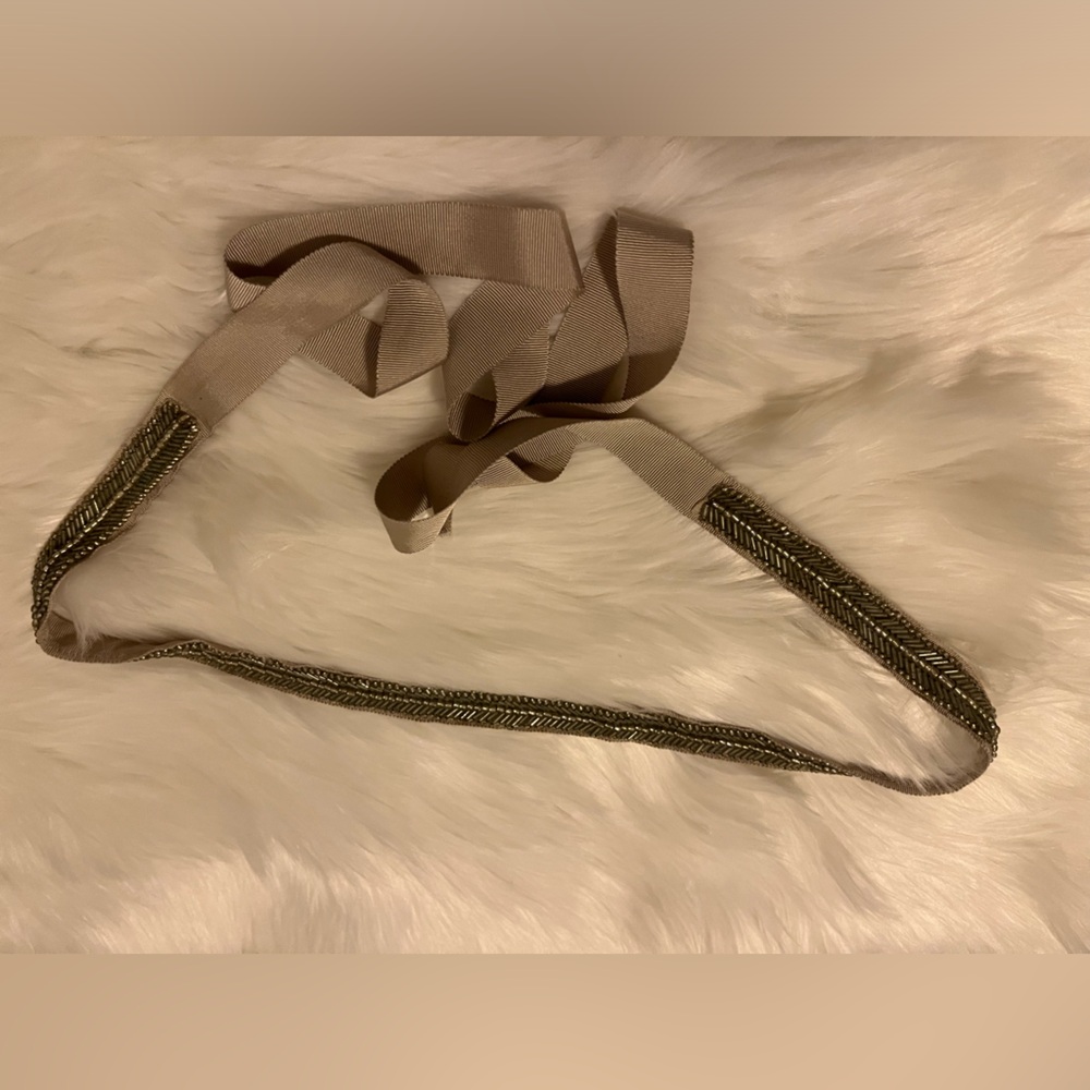 J Crew Ribbon Belt With Glass Beads